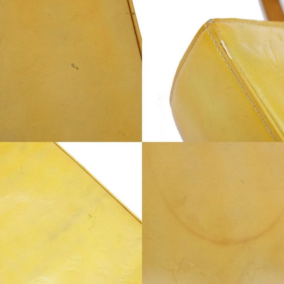LOUIS VUITTON Columbus Shoulder Bag Monogram Vernis Lime Yellow - Picture 8 of 16